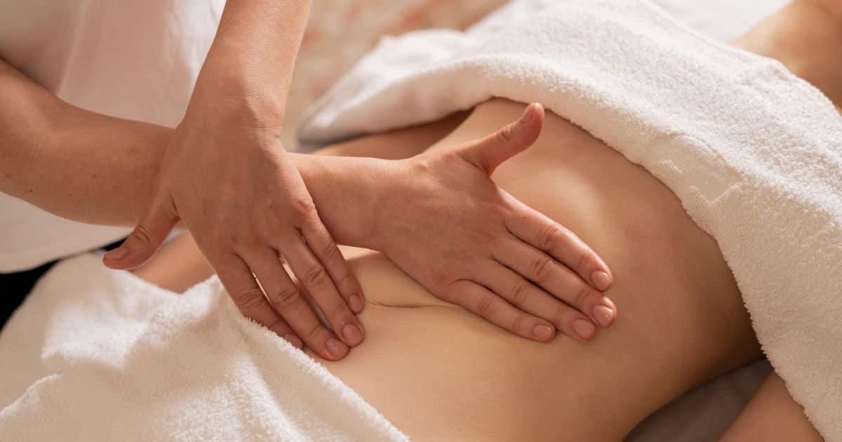 lymp[hatic drainage to clients stomach