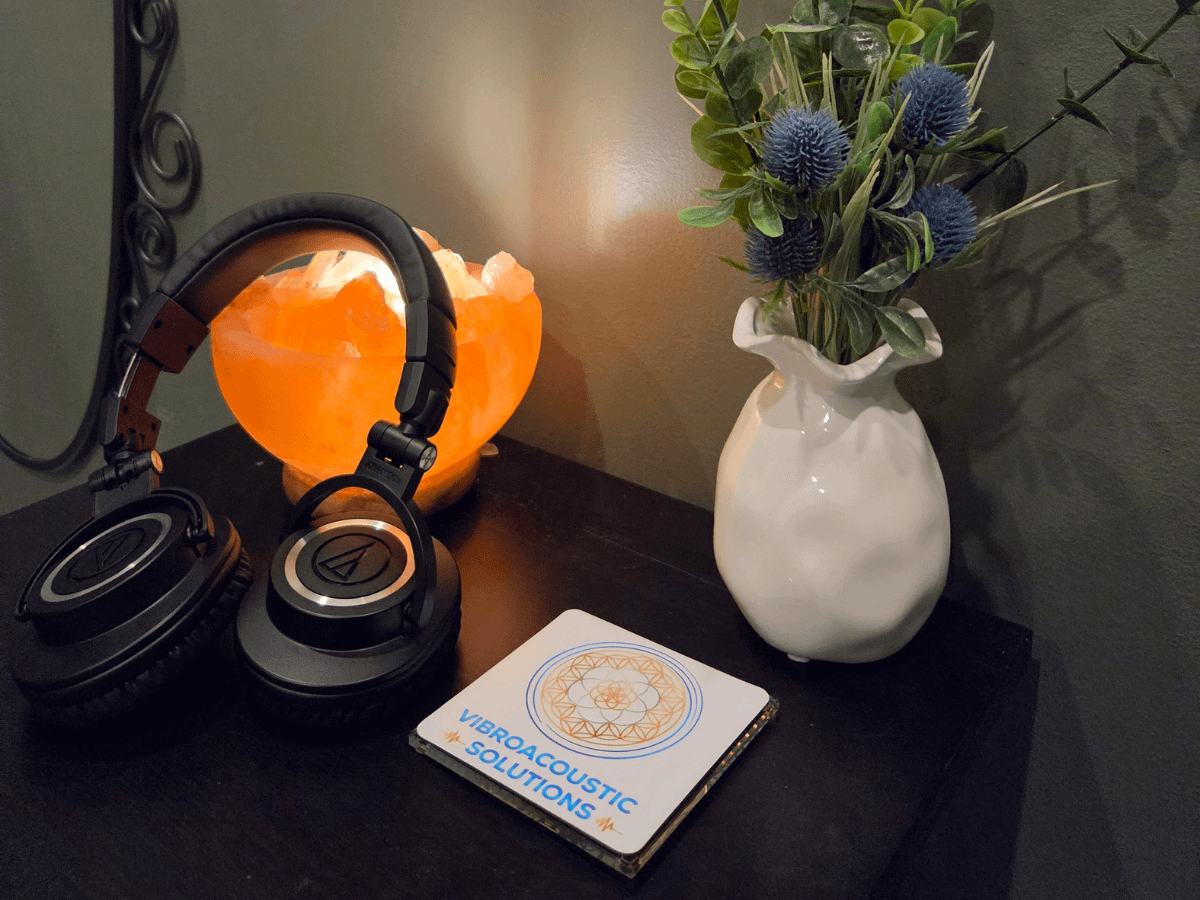 headphone on night stand