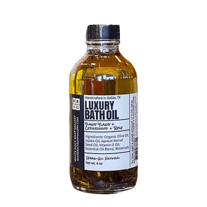 Bottle with bath oil