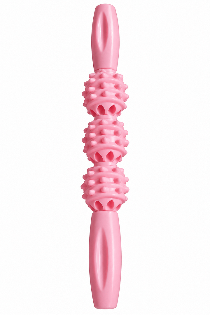 Pink Three-Ball Massage Roller Stick – Small