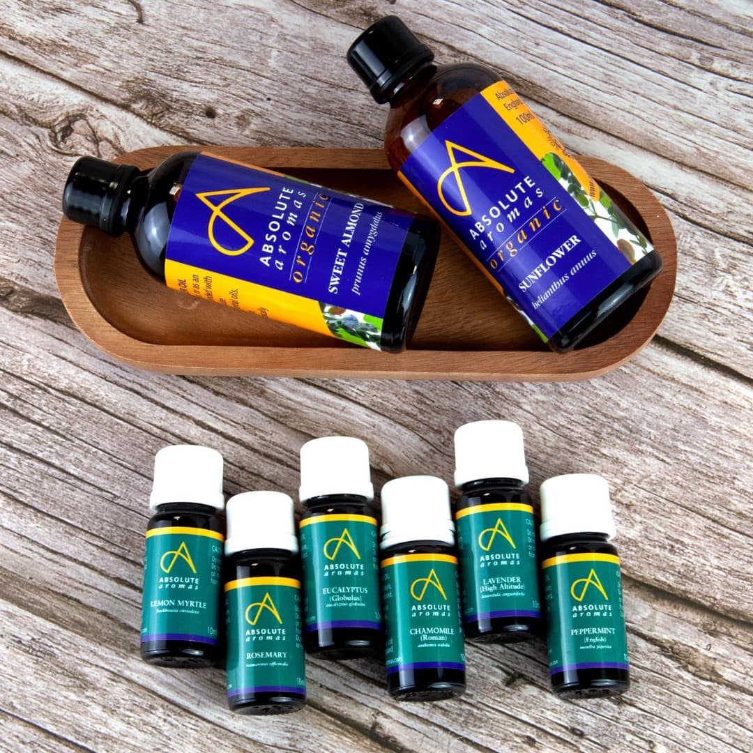 bottles of essential oils